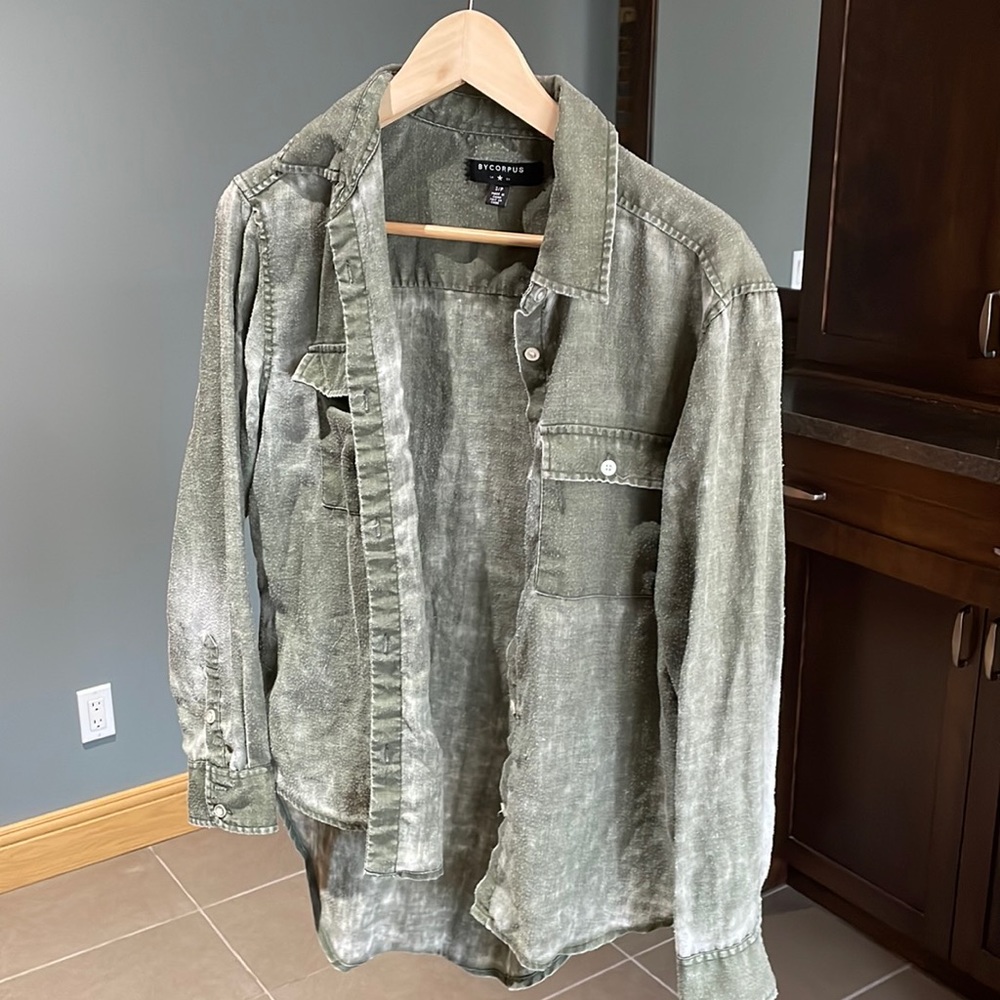 Washed green vest